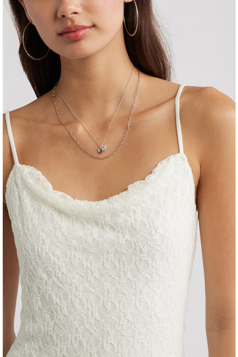 Lace Cowl Neck Maxi Dress, Alternate, color, IVORY