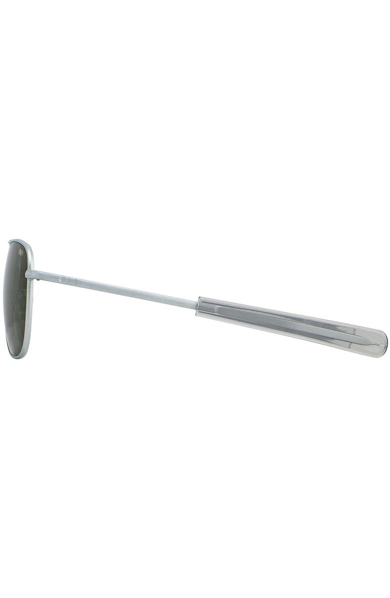 American Optical Original Pilot 52mm Aviator Glass Non Polarized, Alternate, color, Matte Silver - Gnn-P