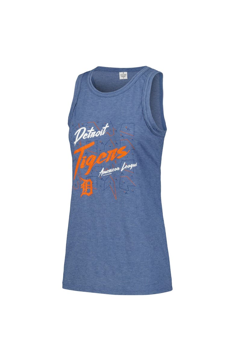 SOFT AS A GRAPE Women's Soft as a Grape Navy Detroit Tigers Gauze High Neck Tank Top, Alternate, color, 