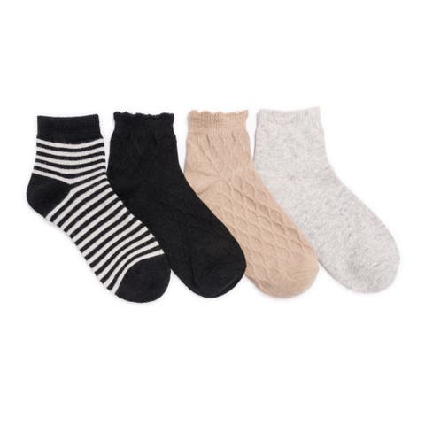 Women's 4 Pair Pack Mini Crew Wool Blend Socks