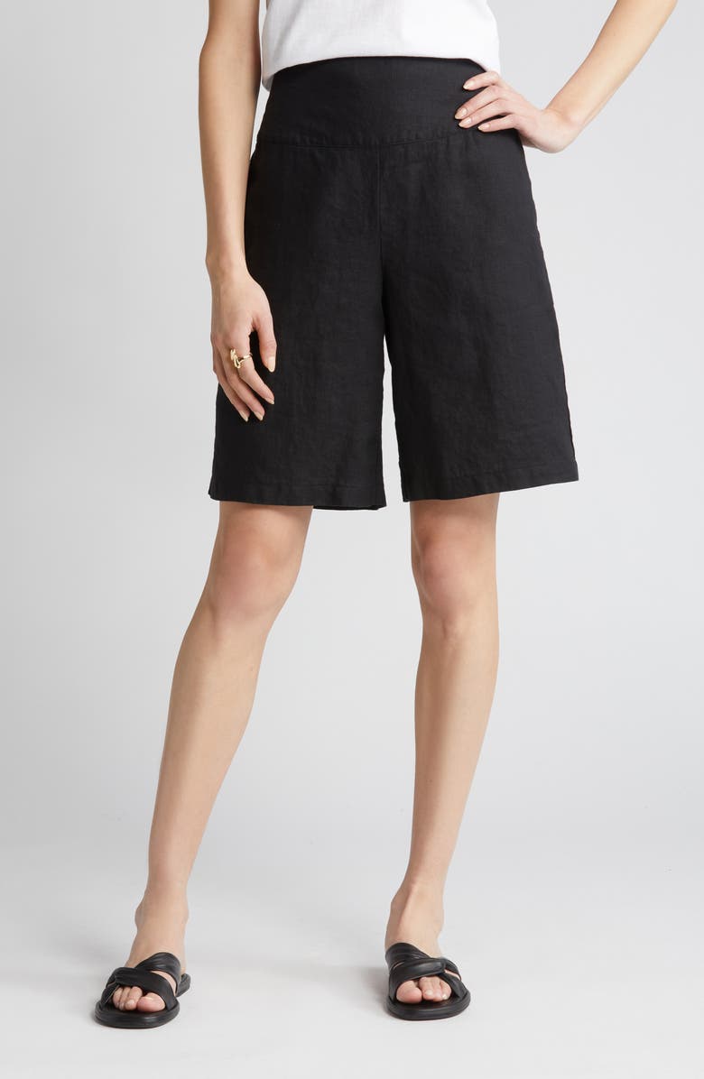 Masai Copenhagen Pinja Smocked Back Linen Shorts, Alternate, color,