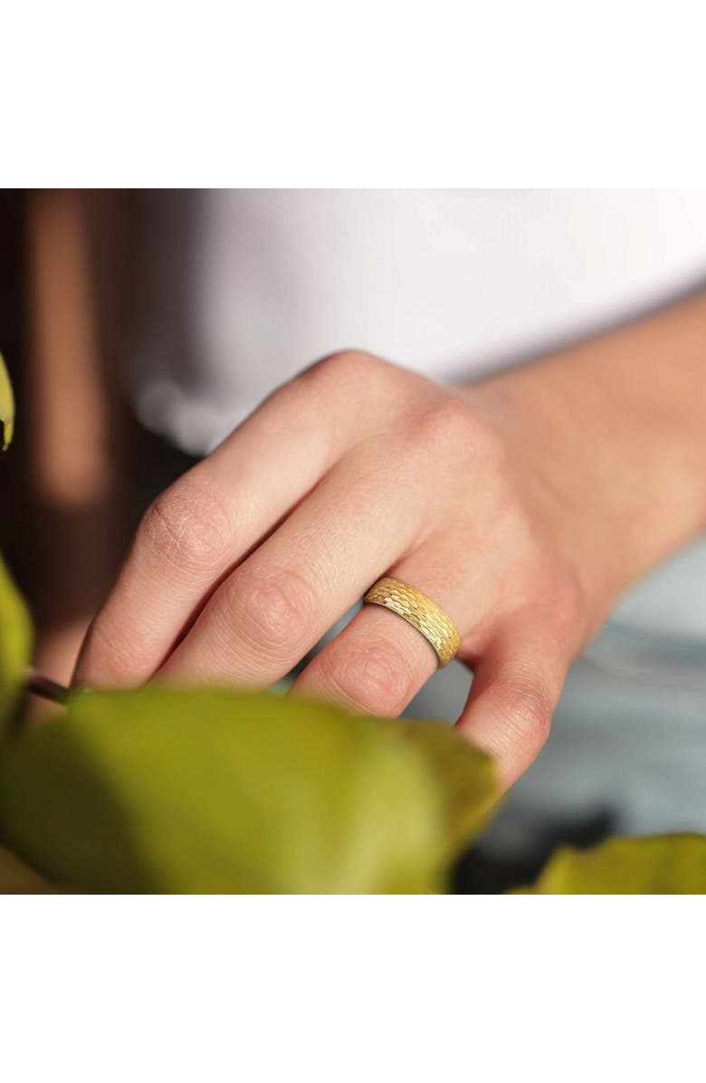 Julianna B. 6mm Geometric Pattern Wedding Band 14k, Alternate, color, 