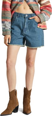 Brixton Lomas Frayed Denim Shorts