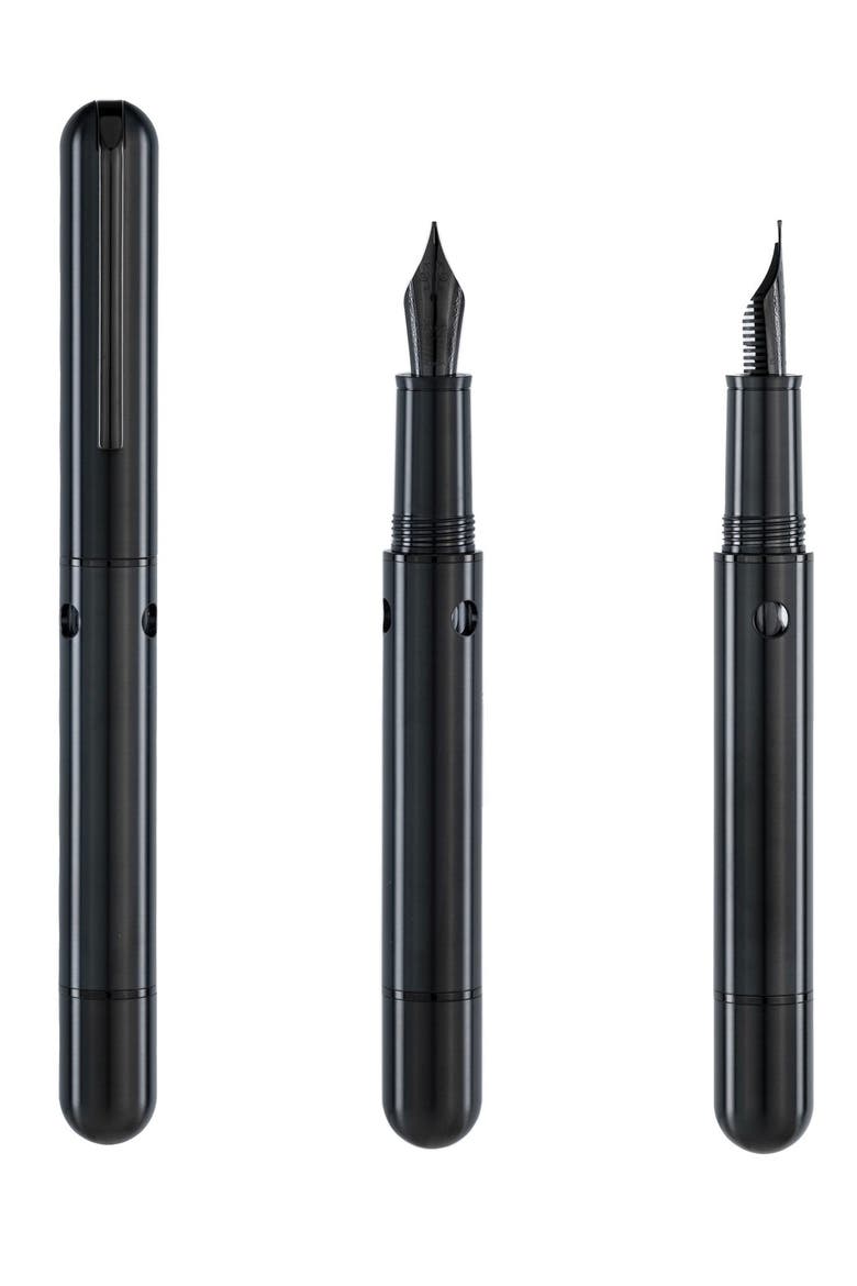 Nautilus Ti Black Titanium Fountain Pen, Alternate, color, Black Fine