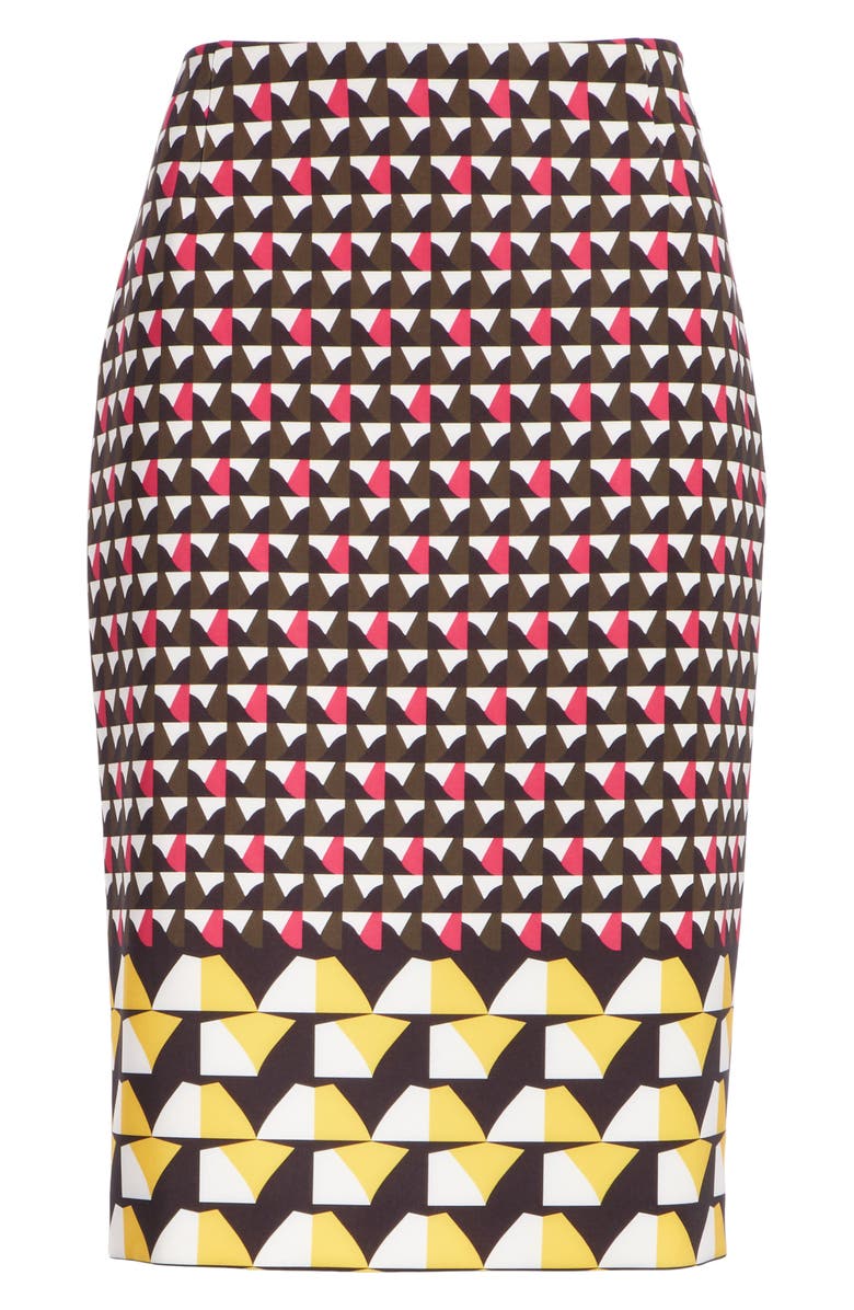 BOSS Vareika Anthracite Mélange Pencil Skirt, Alternate, color,