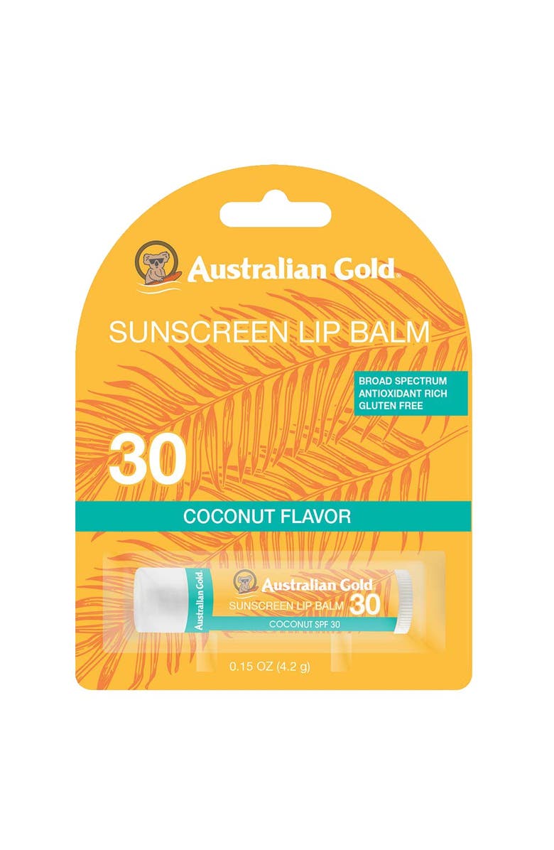 Australian Gold SPF 30 Lip Balm Blister- Coconut Scented, Main, color, 