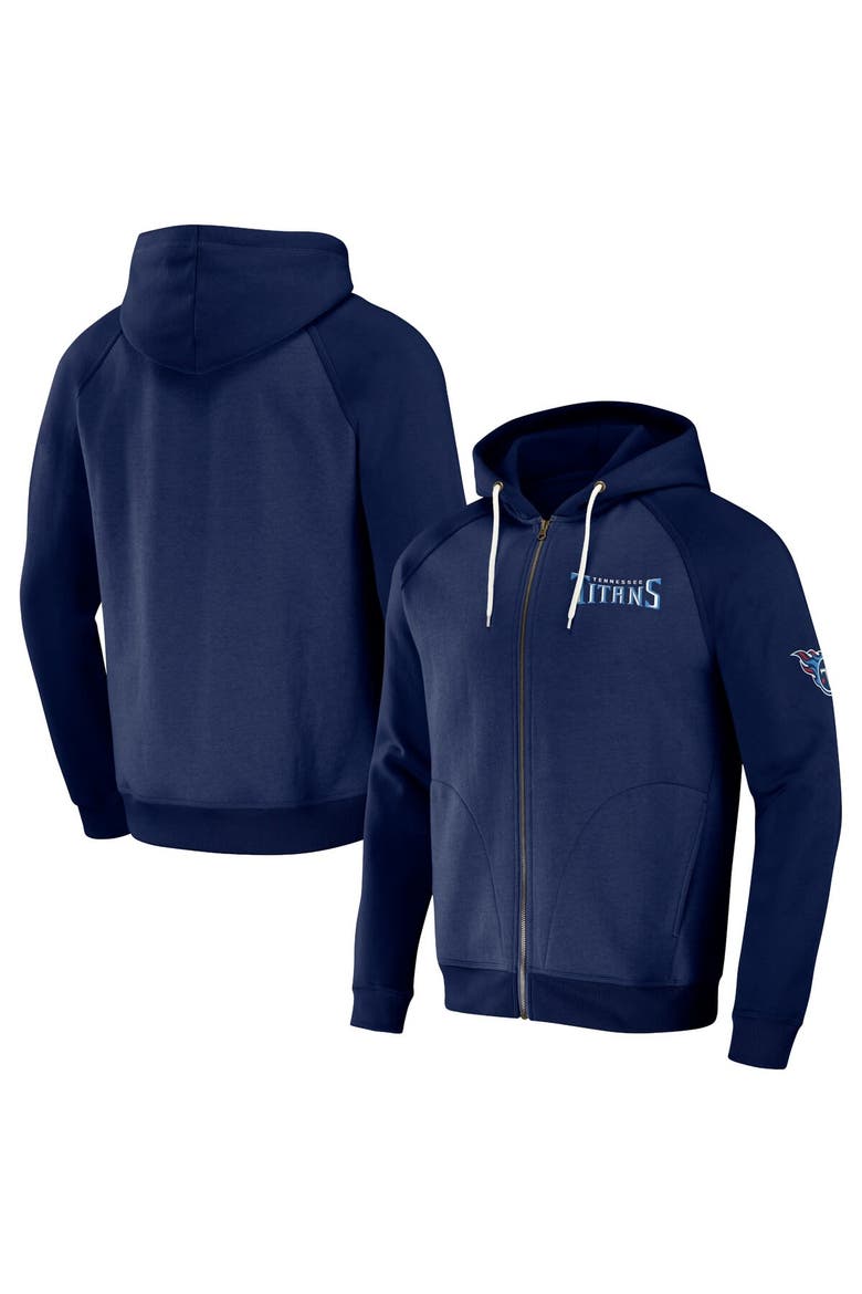 Men's NFL x Darius Rucker Collection by Fanatics Navy Tennessee Titans Raglan Full-Zip Hoodie, Alternate, color, Navy