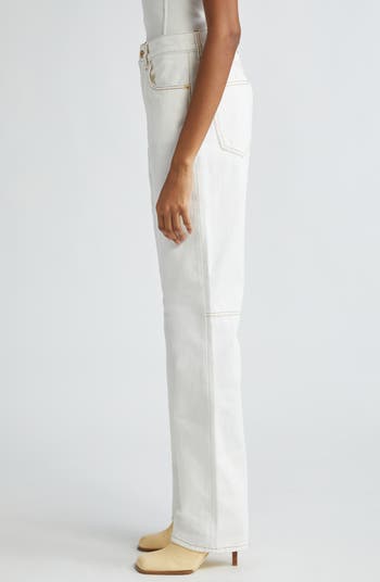Le de-Nîmes Droit High Waist Straight Leg Jeans