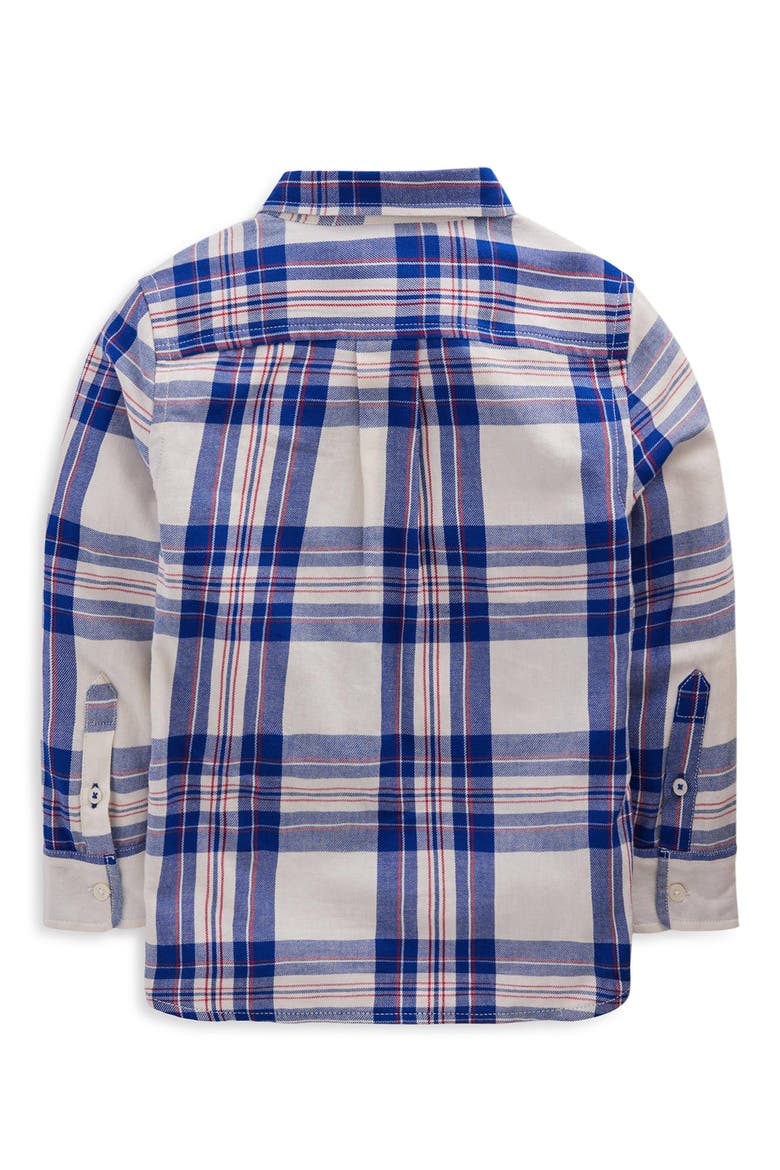 Kids' Check Cotton Shirt, Alternate, color, BLUE CHECK