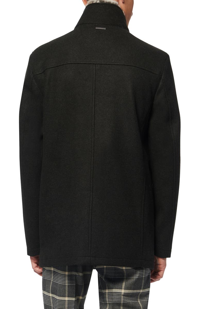 Andrew Marc Westerhall Genuine Rabbit Fur Trim Coat, Alternate, color, 