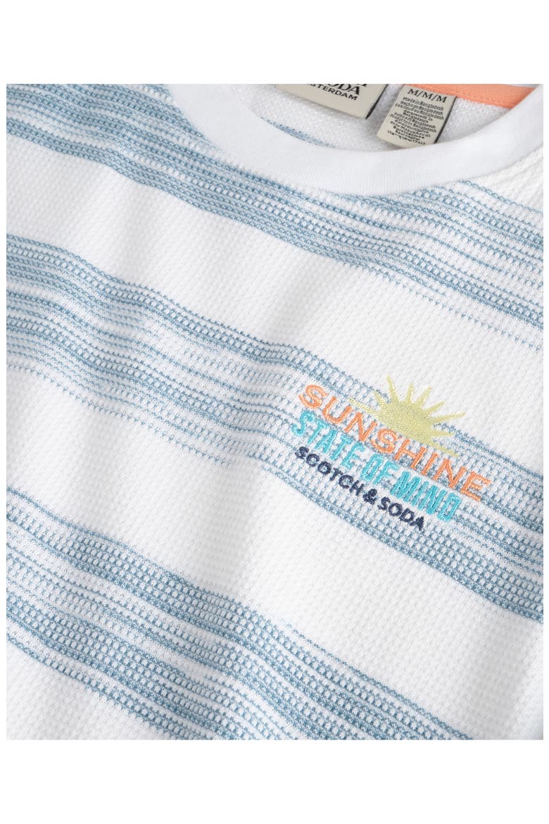 Kids' Stripe T-Shirt & Shorts Set, Alternate, color, BRIGHT WHITE