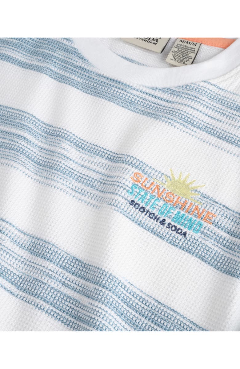 Scotch & Soda Kids' Stripe T-Shirt & Shorts Set, Alternate, color, Bright White