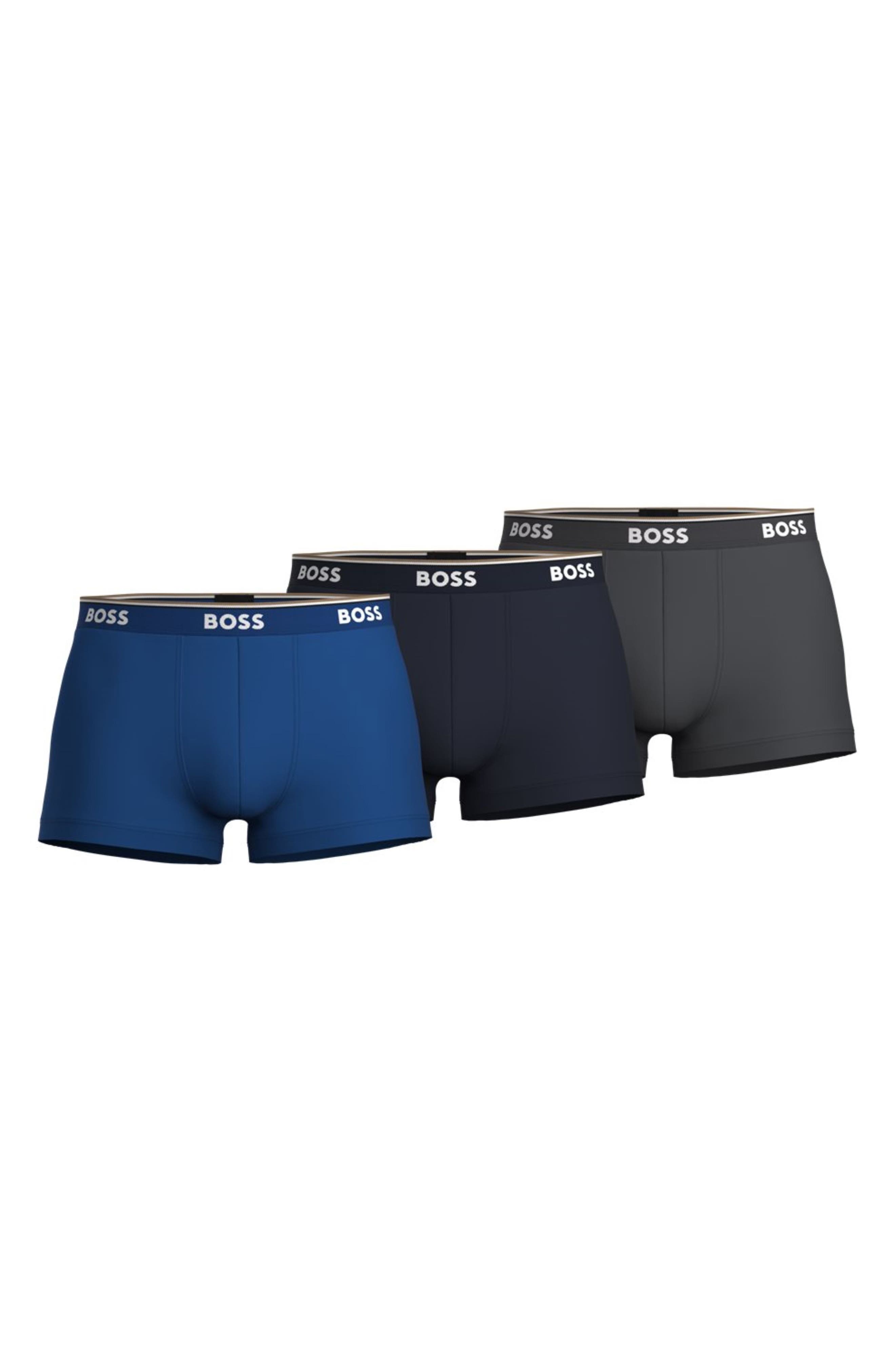 BOSS 3-Pack Power Stretch Cotton Trunks