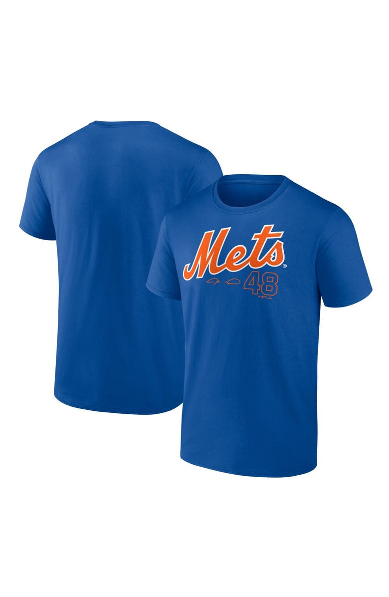 FANATICS Men's Fanatics Branded Jacob deGrom Royal New York Mets Player Name & Number T-Shirt, Main, color, 