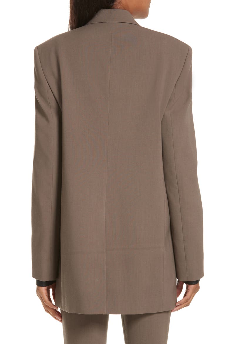 Leather Cuff Blazer, Alternate, color, KHAKI GREEN