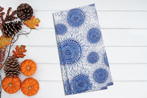 C & F Home C&f Home Blue Harvest Sunflower Towel In Blue