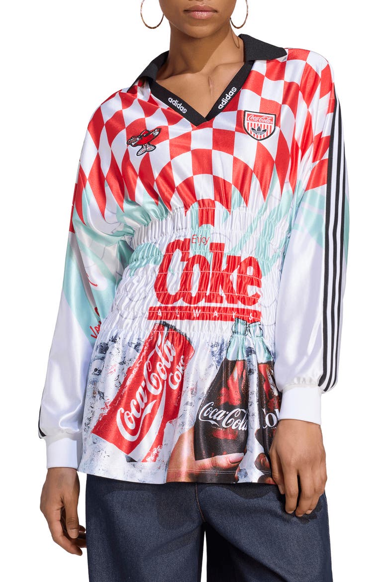 Mashup Jersey Top, Main, color, WHITE/ MULTICOLOR