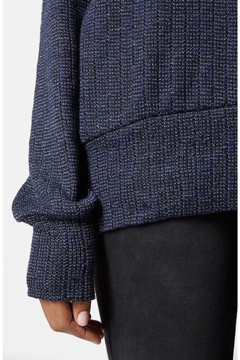 Cocoon Funnel Neck Sweater, Alternate, color, NAVY BLUE