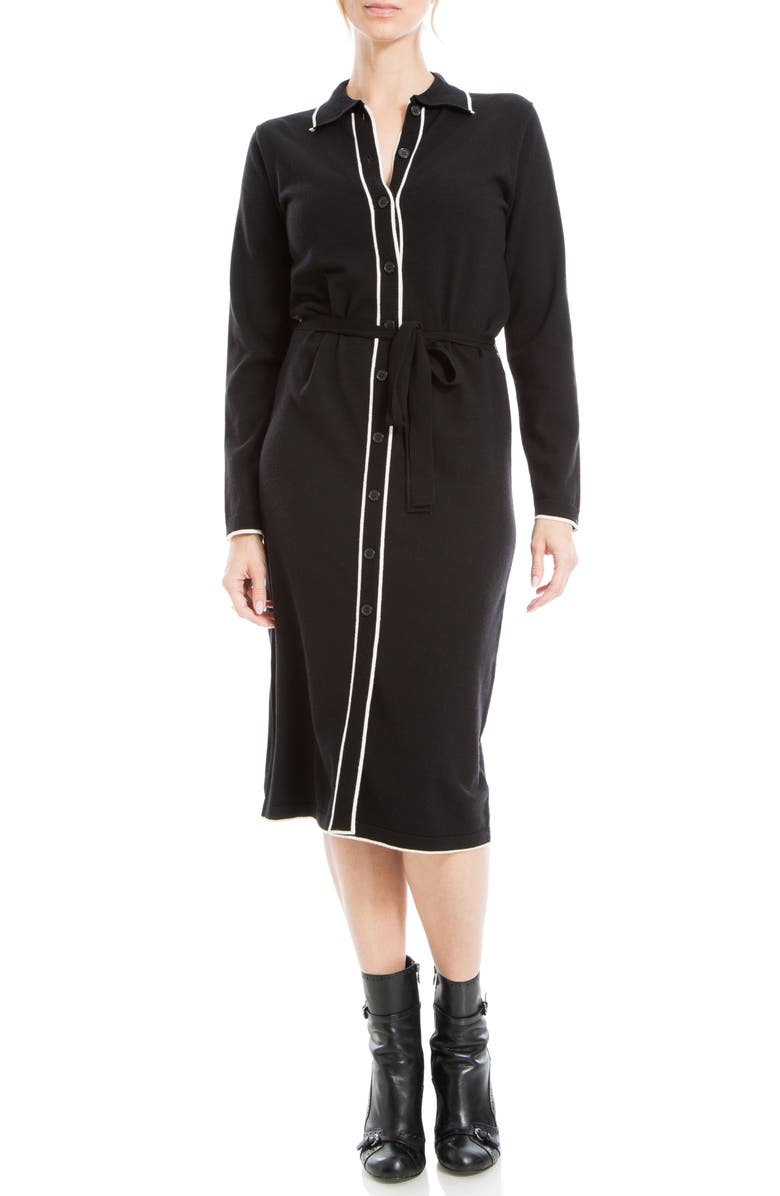 MAX STUDIO Long Sleeve Shirtdress, Main, color,