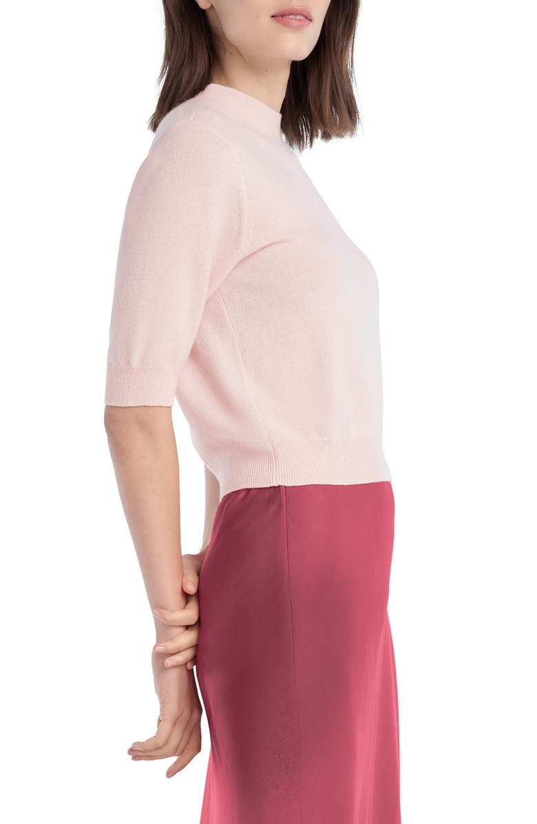 Favorite Daughter The Bonnie Mock Neck Cashmere Sweater, Alternate, color, Blush Pink