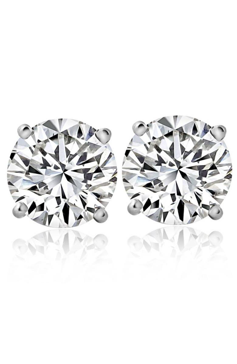 Bliss Diamond 2 1/4 Ct T.W. Round Cut Diamond Studs Lab Grown 14k Gold, Main, color, 14K White Gold