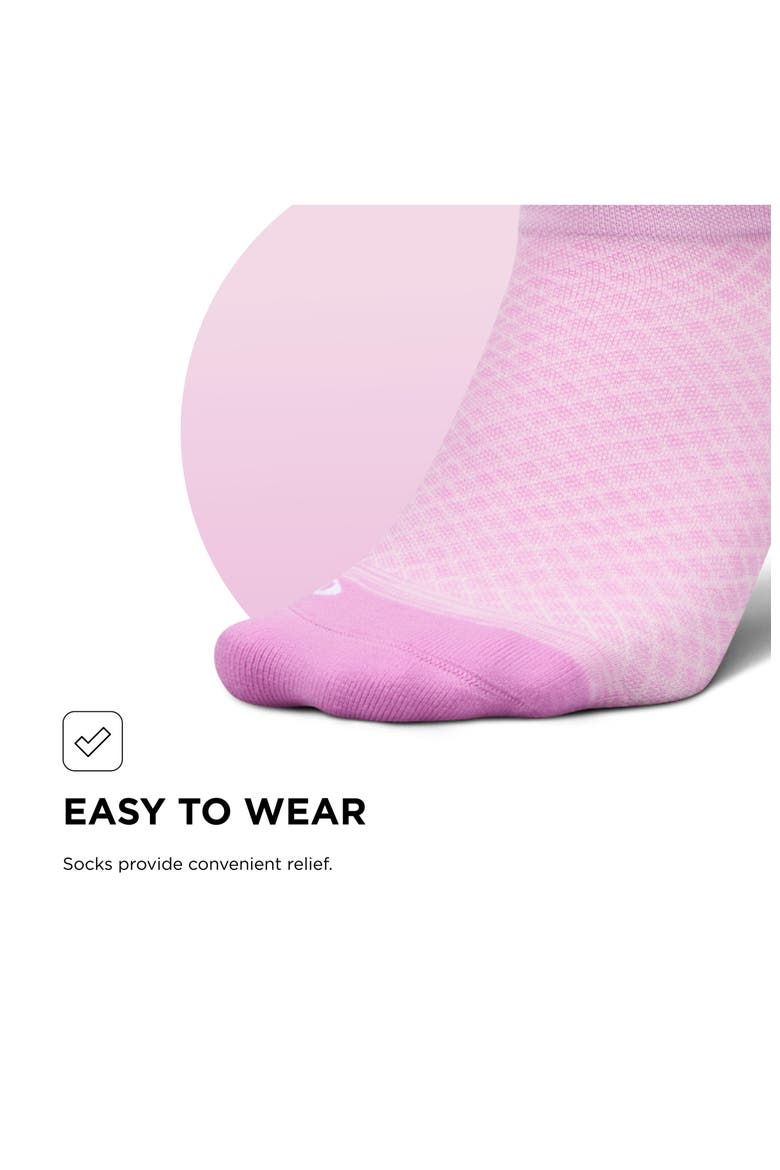 Plantar Fasciitis Relief Sock Light Cushion No Show Tab  Targeted Compression Sock, Alternate, color, Rose