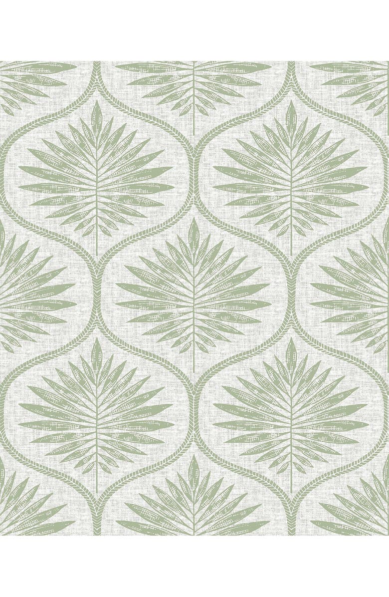 Wallpops Green Primitive Leaves Peel & Stick Wallpaper, Main, color, Green