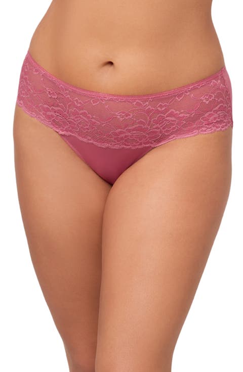 Nudies Floral Lace Trim Hipster Panties
