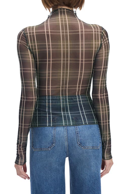 Favorite Daughter The Sheer Fantasy Turtleneck Top In Gray