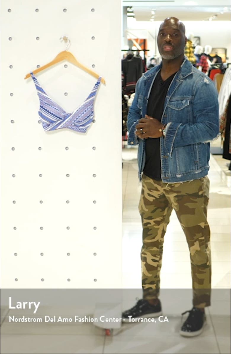 Paneled Print Bikini Top, sales video thumbnail