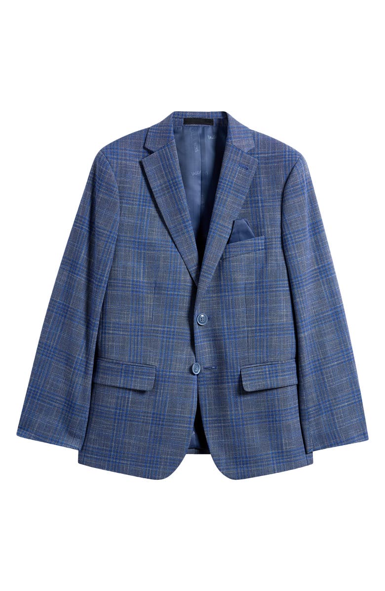 Tallia Kids' Blue Ghost Check Sport Coat, Main, color, Blue