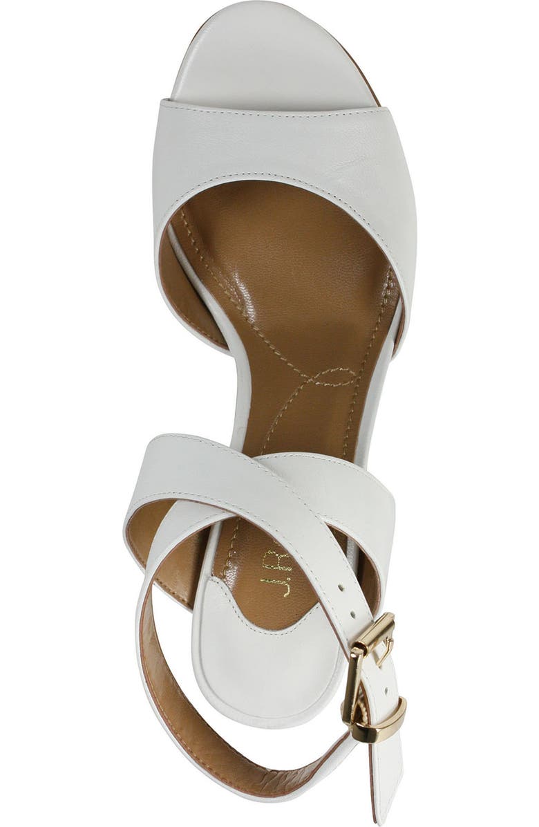 J. Reneé 'Soncino' Ankle Strap Sandal, Alternate, color, White Leather