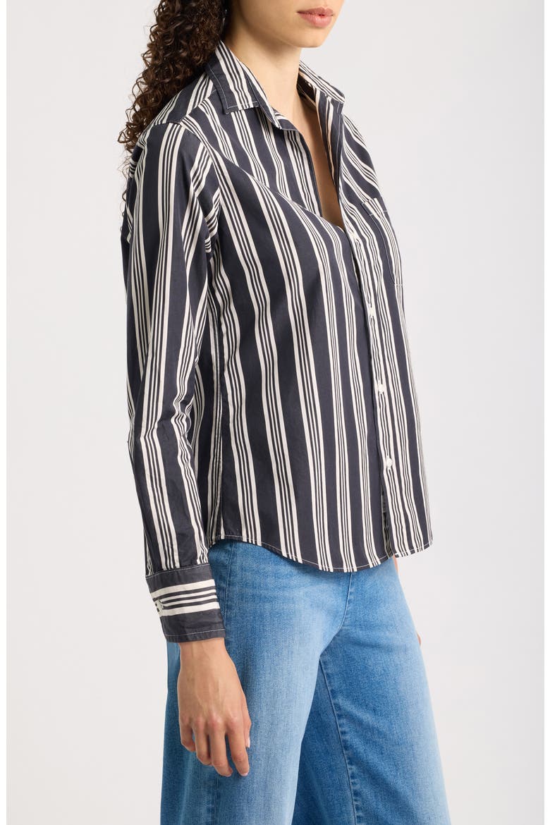 NYC Button-Up Shirt, Alternate, color, BLACK/ TAN MULTI STRIPE