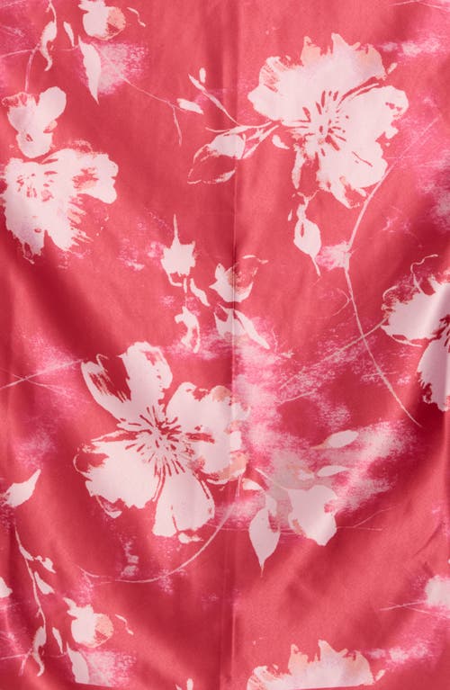 Nordstrom Rack Floral Satin Scarf In Pink