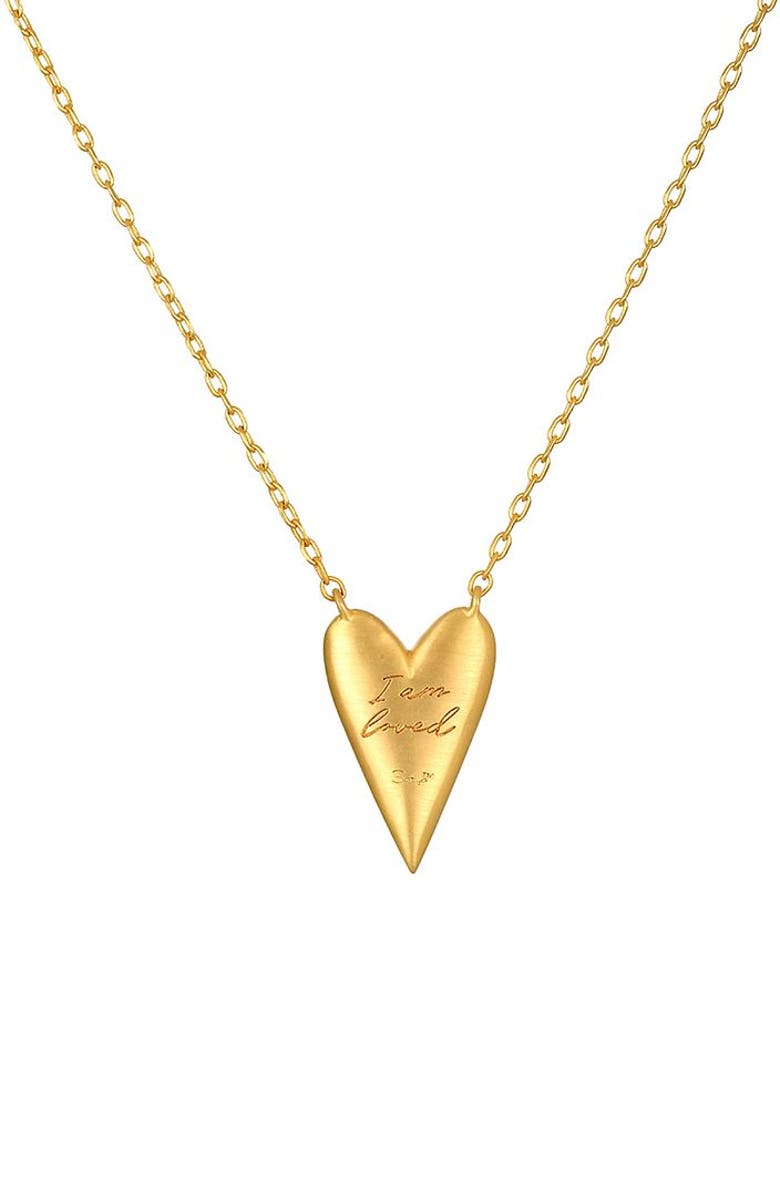 Satya Jewelry Infinitely Loved Heart Necklace, Alternate, color, Gold