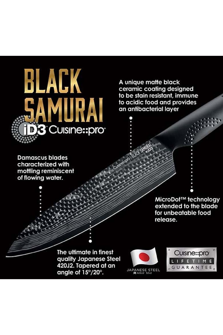 iD3® BLACK SAMURAI 3-Step Knife Sharpener, Alternate, color, Black