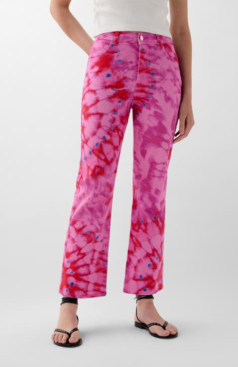 Summer Print Denim Pant
