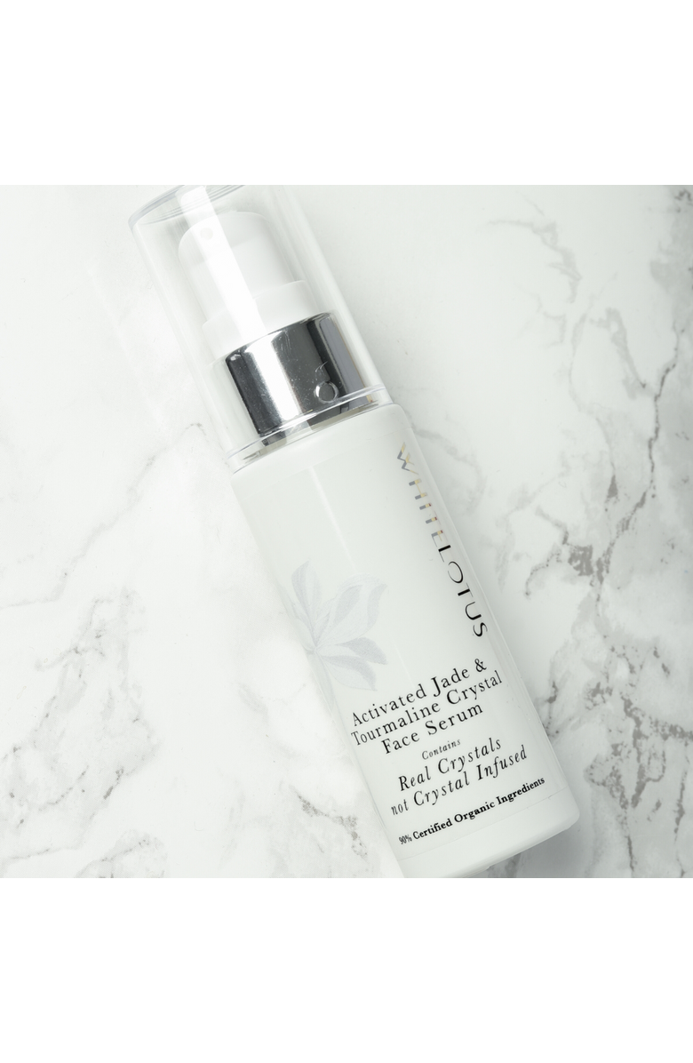 White Lotus Beauty Activated Jade and Tourmaline Crystal Face Serum, Alternate, color, White