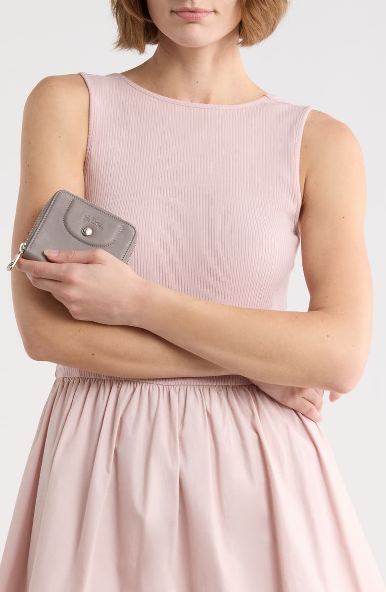 Longchamp Le Pliage Compact Zip Wallet, Alternate, color, Pebble