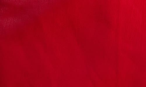 Alice And Olivia Toni Vegan Leather Asymmetrical Pleated Skirt Perfect Ruby