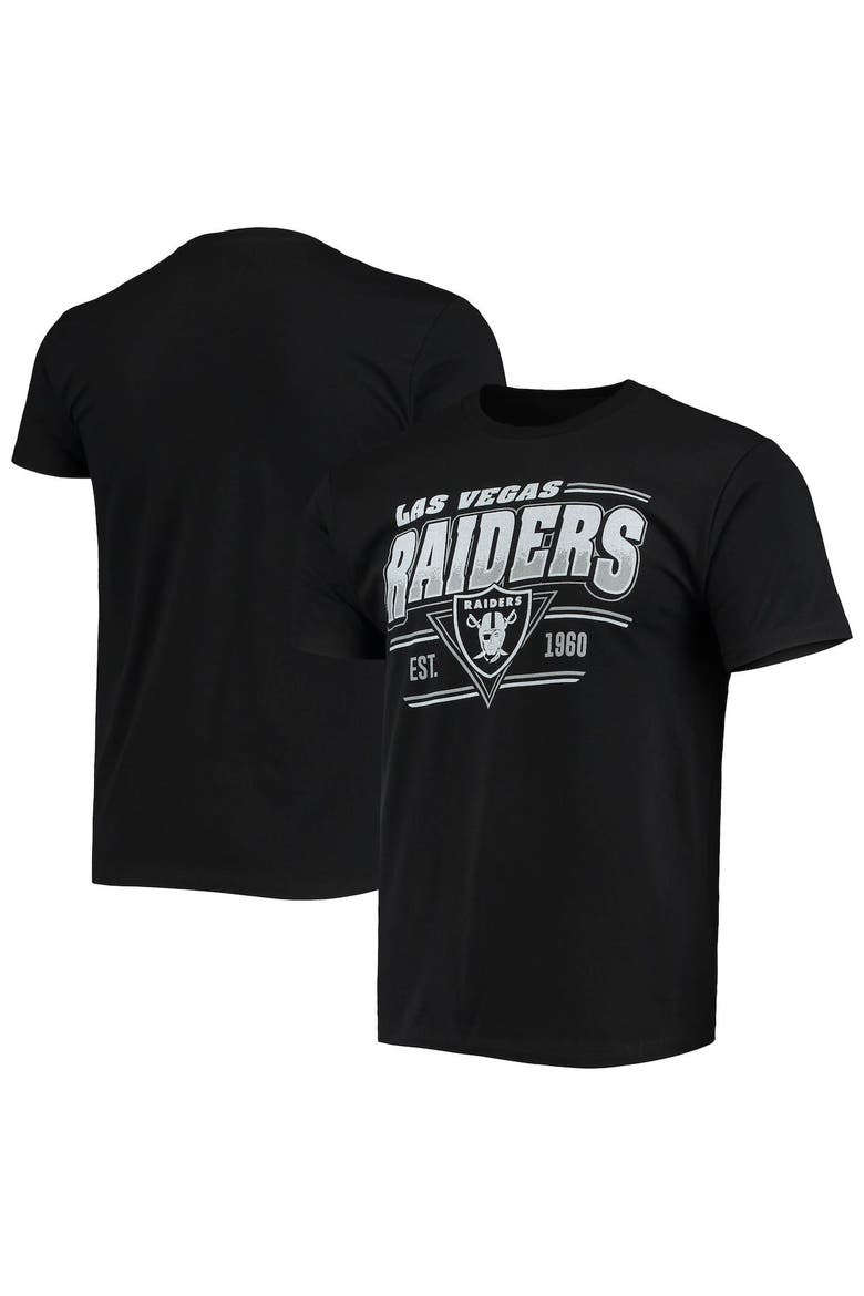 Men's Junk Food Black Las Vegas Raiders Throwback T-Shirt, Alternate, color, Black