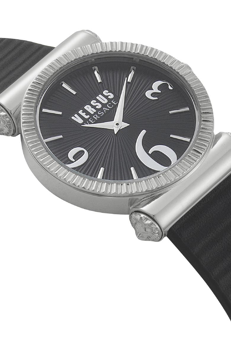 VERSUS Versace Republique Leather Strap Watch, 38mm, Alternate, color, 