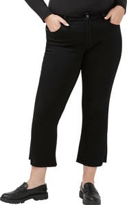 Silver Jeans Co. Suki Curvy Raw Hem Mid Rise Kick Flare Jeans