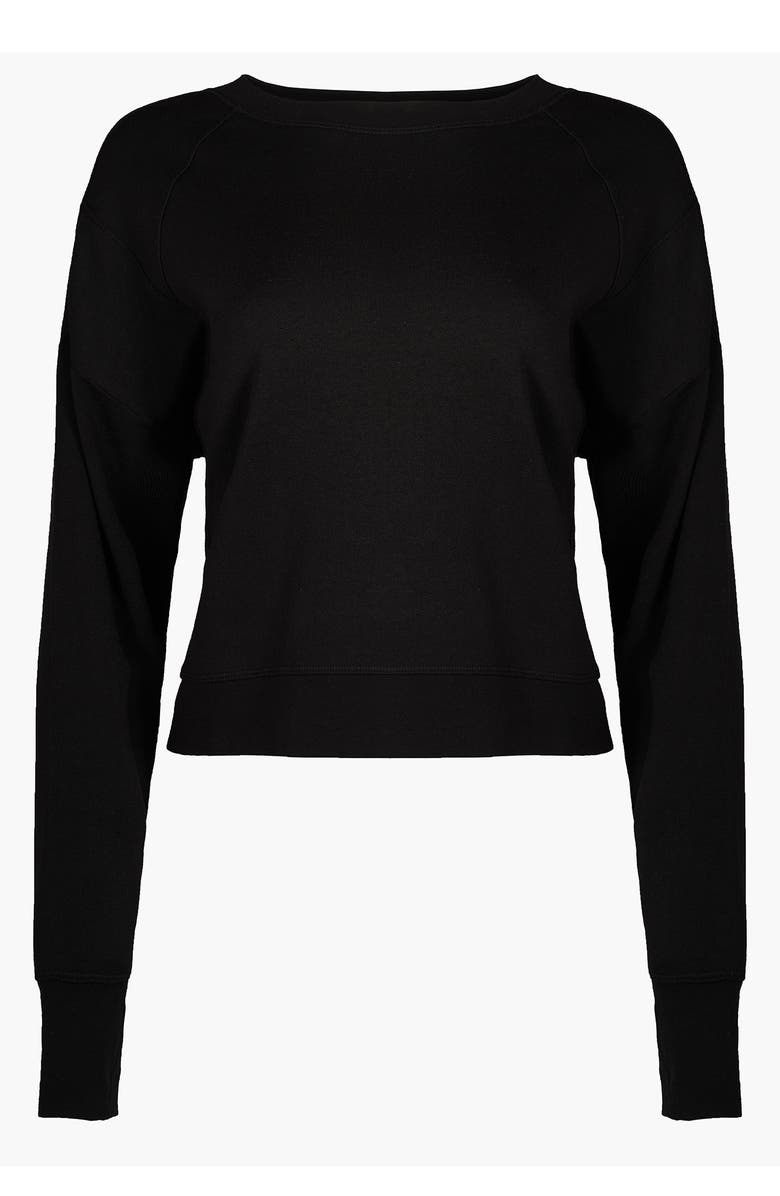 Sweaty Betty After Class Cotton Blend Crop Sweatshirt, Alternate, color, Black