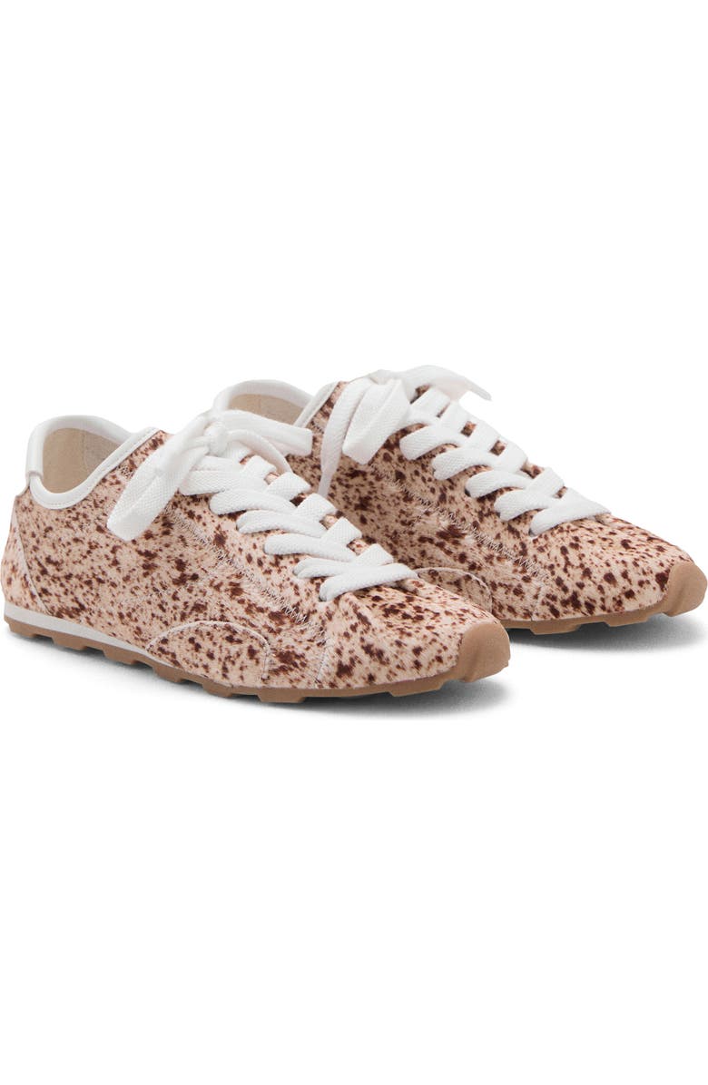 MANGO Genuine Calf Hair Sneaker, Main, color, Beige Calf Hair