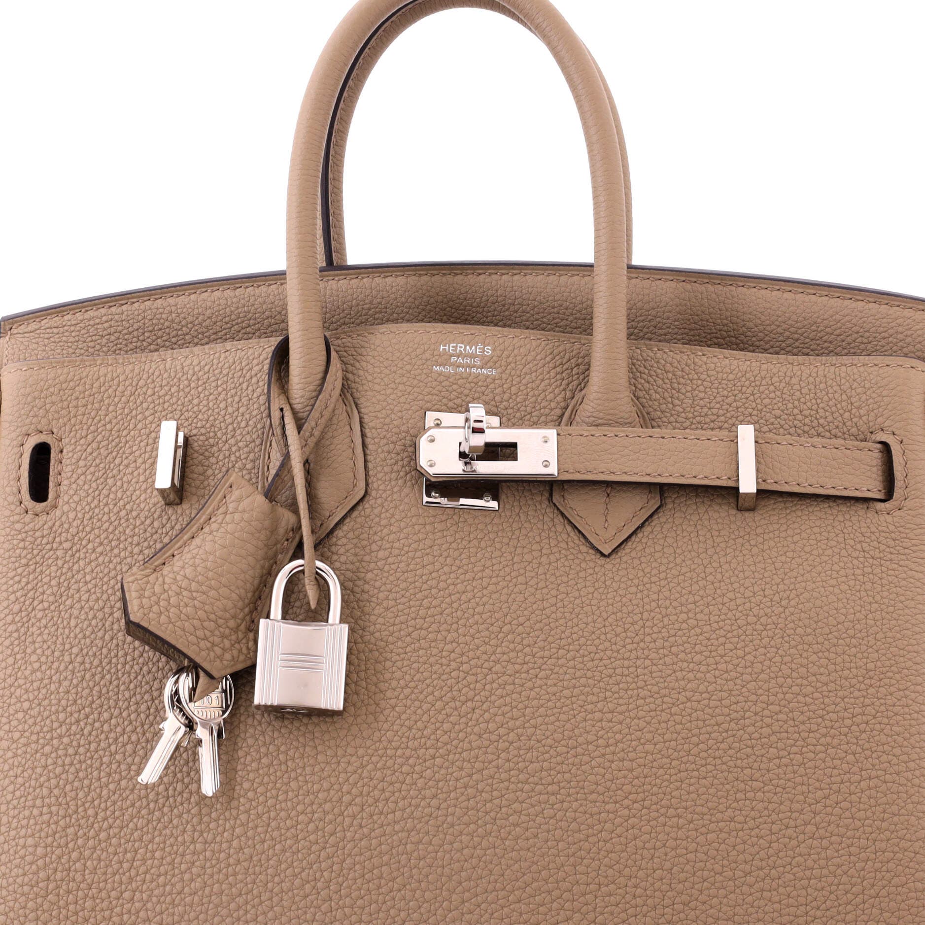 Pre-Owned Hermes Birkin Handbag Brown Togo with Palladium Hardware 25, Alternate, color, 