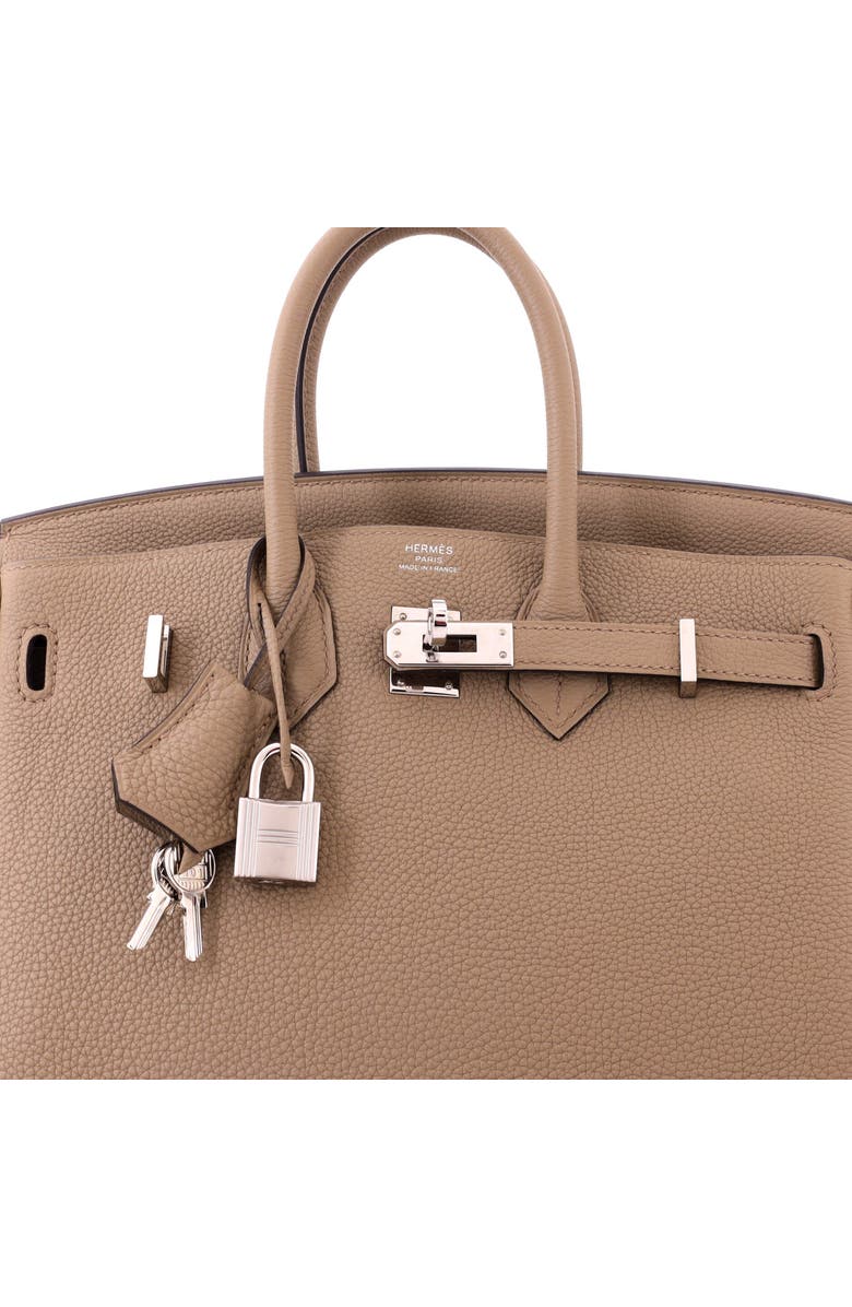 Pre-Owned Hermes Birkin Handbag Brown Togo with Palladium Hardware 25, Alternate, color,