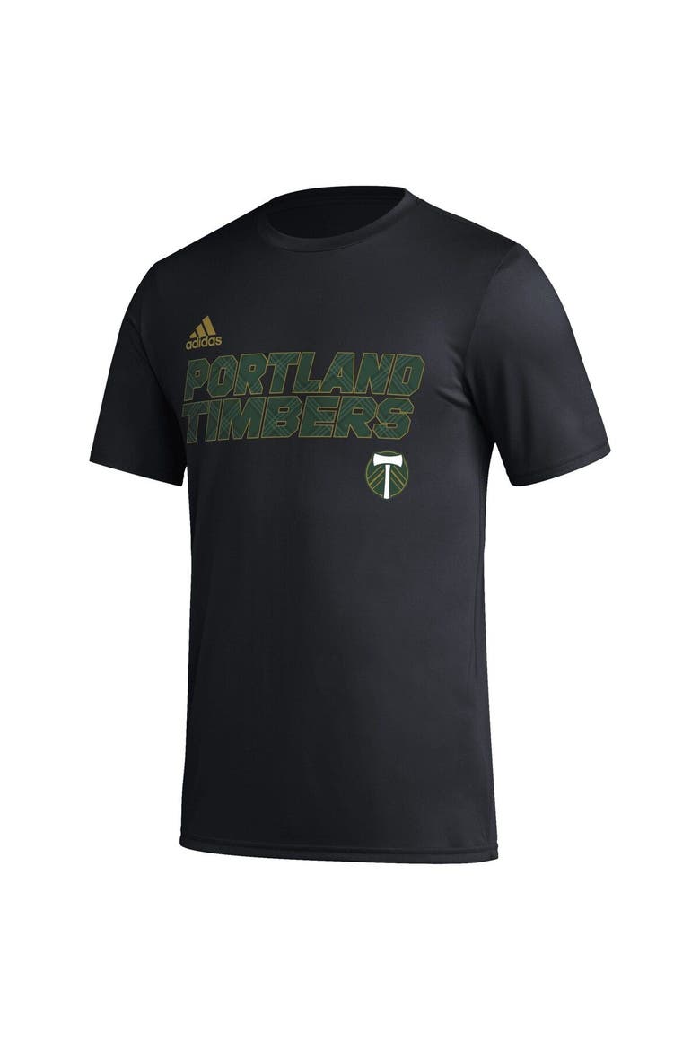 Men's adidas Black Portland Timbers Team Jersey Hook AEROREADY T-Shirt, Alternate, color, Black