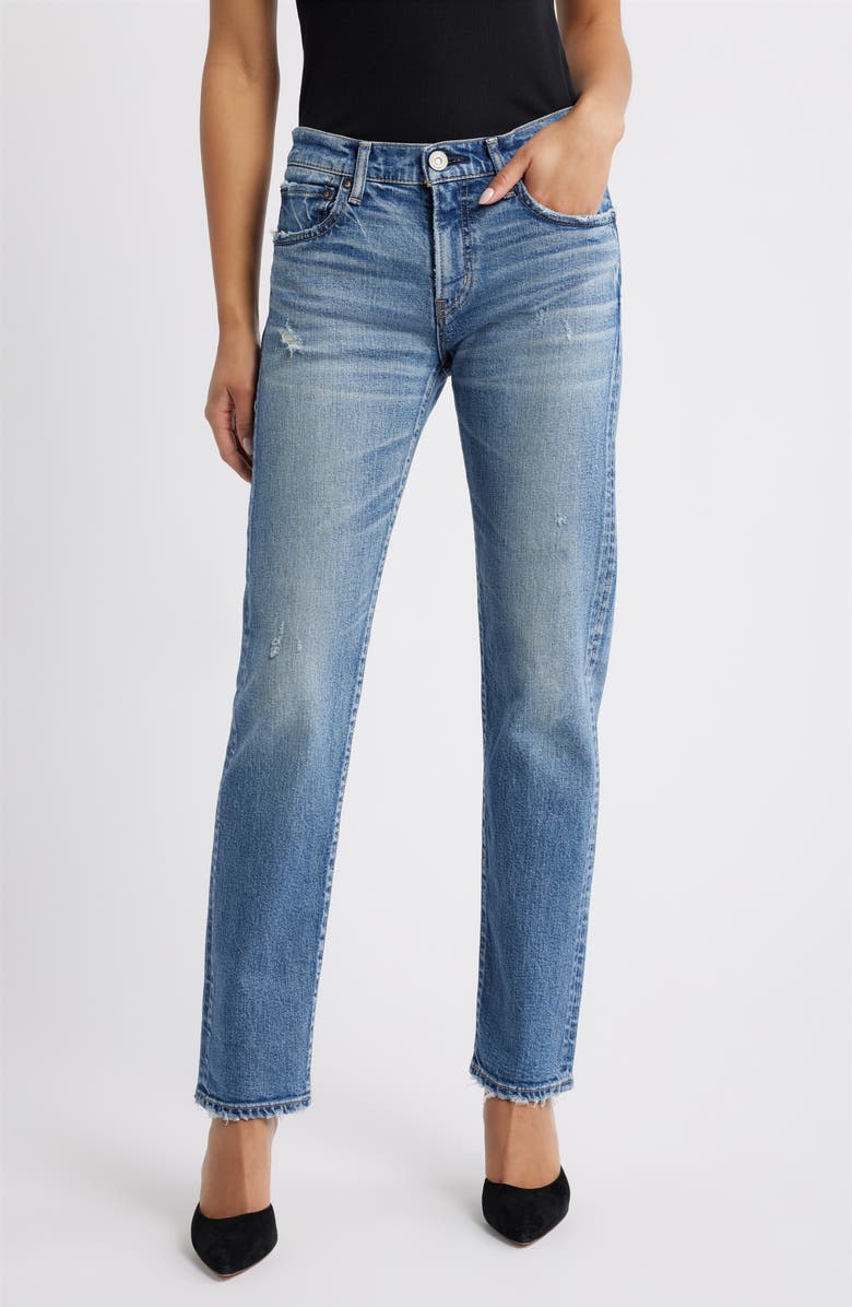 MOUSSY VINTAGE Linden Slim Straight Leg Jeans, Main, color, Blue