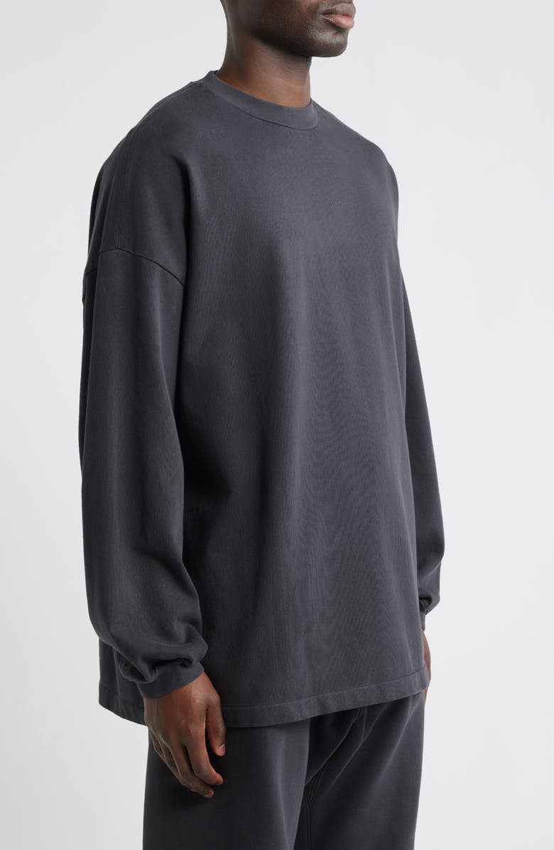 Fear of God Essentials Signature '90s Long Sleeve Logo T-Shirt, Alternate, color, Faded Black